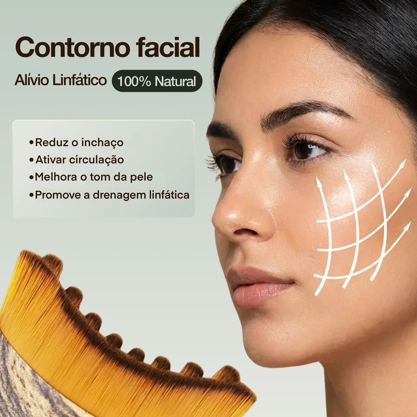 Escova facial efeito lifting GlowLift